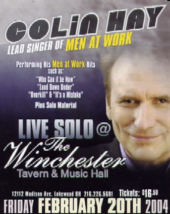 Colin Hay:Live @  The Winchester